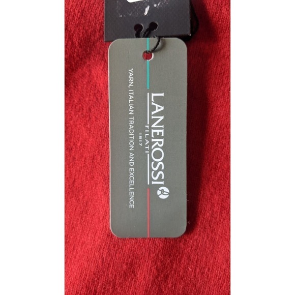 Lanerossi Filivivi Dopplehanger Lambswool Blend Red Sweater Large NWT - Picture 9 of 11